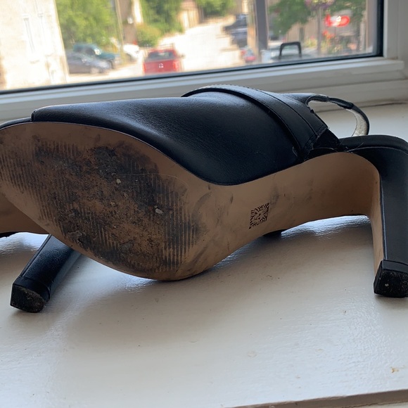 Anne Klein leather open toe high heel sandal - Picture 7 of 9